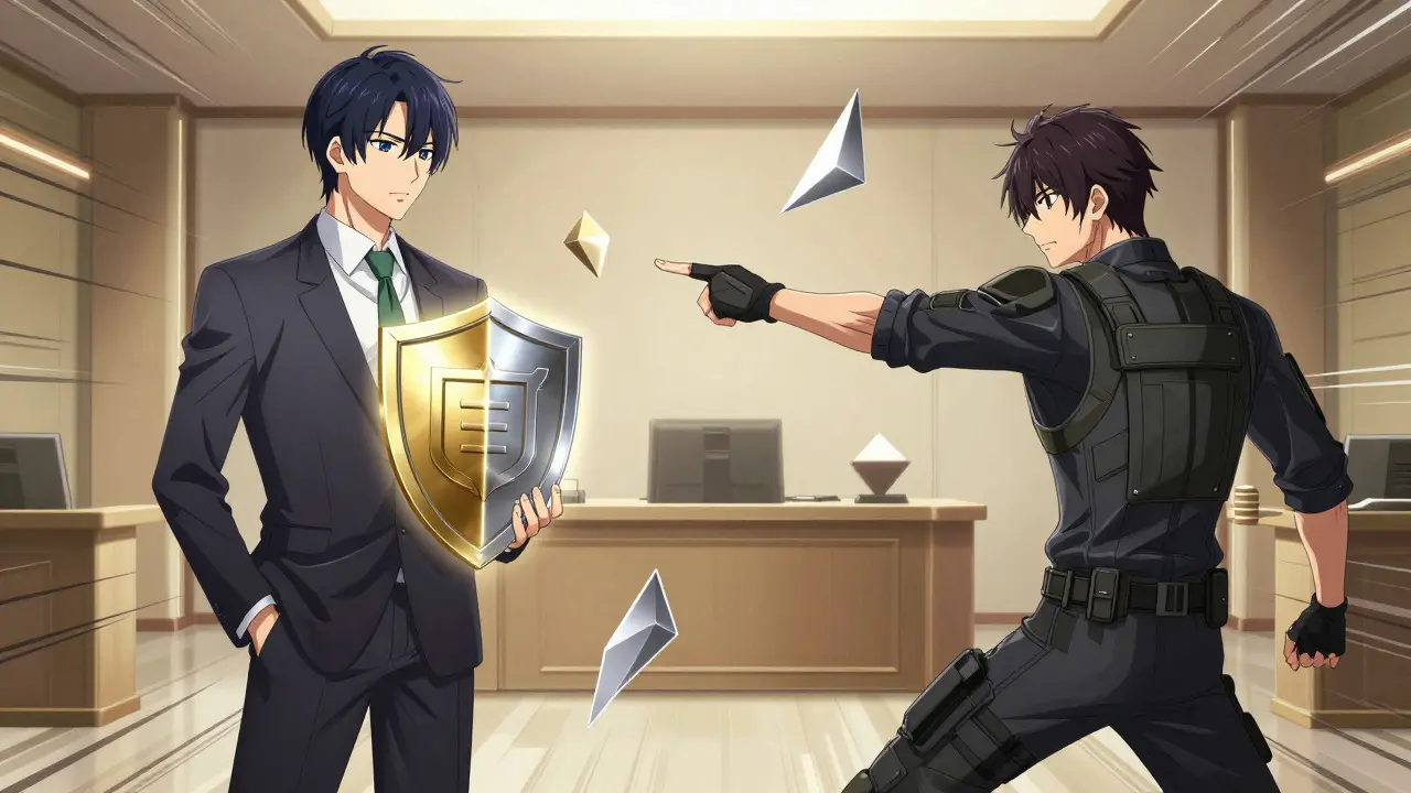 Anime depiction of a legal battle between a brand owner and generic competitor