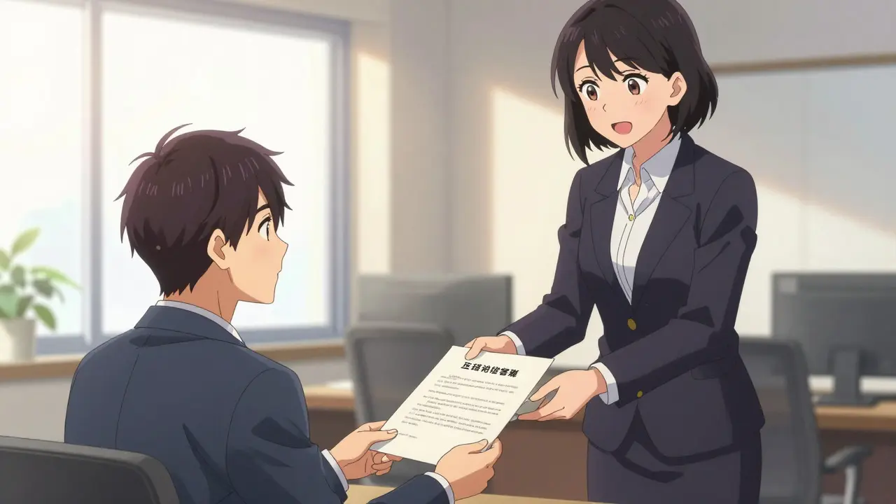 Employee discussing accommodations with manager